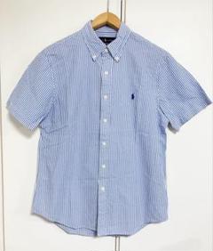 [タグ付] 現行品 RALPH LAUREN / 半袖 シアサッカーシャツ XL POLO RALPH LAUREN (ポロラルフローレン) シアサッカー 胸ロゴ