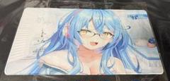 ミッドナイトブルー スリーブ プレイマット ホロライブ チェキ風