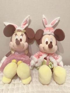 新品ディズニー イースター ミッキー ミニー ぬいぐるみ ペア