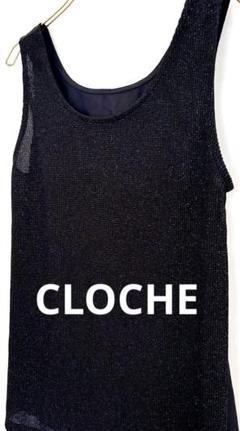 【美品】CLOCHE クロシェ　ラメ　タンクトップ　ブラックのサムネイル