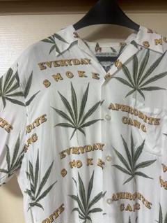 美品】ワコマリア舐達麻バッズプール人気色入手困難アロハシャツ 白