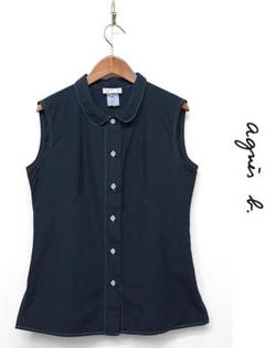 「To b. by agnes b.」 ノースリーブブラウス 40 ネイビー レディース To b. by agnes 「To b.」 ノースリーブブラウス 40 ネイビー
