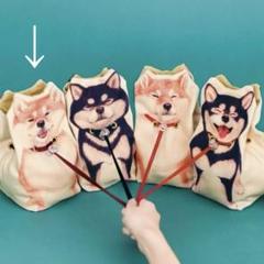 ユーモア★you+more!★柴犬のイヤイヤきんちゃく★フェリシモ★赤柴