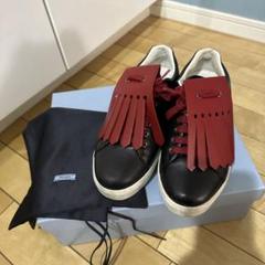 PRADA レザースニーカー　37 プラダ　2way PRADA レザースニーカー 37 プラダ 2way - メルカリ