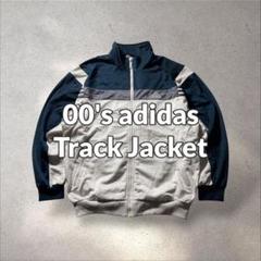 00s adidasトラックジャケット刺繍ロゴバックロゴグリーンY2Kテック