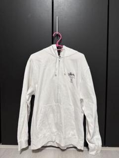 STUSSYホワイト Lサイズ パーカー - メルカリ
