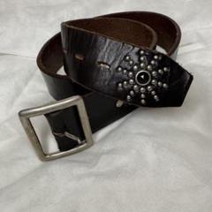 HTC 80/32 スタッズ付き 黒レザーベルト 正規取扱店 HTC(Hollywood Trading Company) Belt #SN-32 Studs