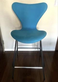 Fritz Hansen セブンチェア バースツール 青 フルパディング