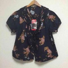 新品 A.O. アツキオオニシ ベアプリント フリルブラウス M