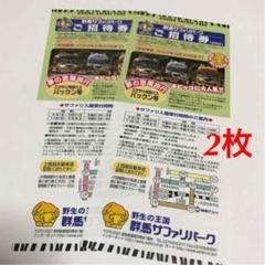 群馬サファリパーク ご招待券 2枚