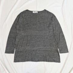 【DKNY】90sシアートップス　シアーロンT　グレー　Y2K　透け感　レーヨン