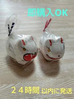 【郷土玩具】廃盤　秩父張子　狛狼(白) 郷土玩具】廃盤 秩父張子 狛狼(白)