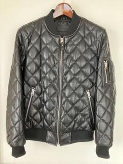 新品 シープスキン レザー キルティングMA1ライダース フライトジャケット