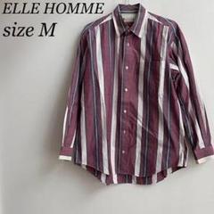 ELLE HOMME エルオム　シャツ　半袖　ストライプ　古着　M