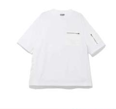 ホワイト Tシャツ フロントポケット付き simpti. シンプティ