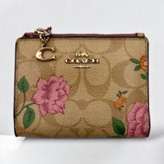 COACH Bifold Wallet Signature Flower