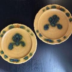 骨董☆織部皿  作家物 作家 棚橋淳 織部 鉄絵三方皿 ¥3,960 大人の焼き物