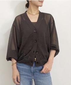 v*0様 定価2.4万円 アパルトモン Sheer Cardigan シアー カ L'Appartement Sheer Cardigan アパルトモン - メルカリ