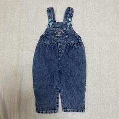 美品　フタフタ　80cm デニムサロペット　オーバーオール　レトロ　スイマー
