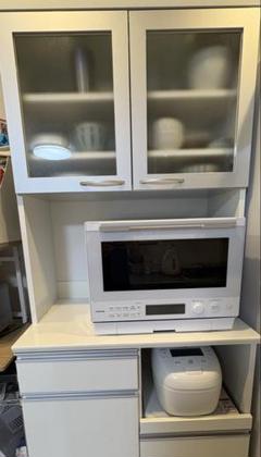 【元値8万円】東京インテリア　カップボード　白 元値8万円】東京インテリア カップボード 白 （ダイニングボード