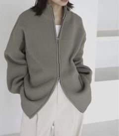hellam フェイクビーバー ショート丈Wジップブルゾン アイボリー new arrival】hellam新作商品 − collaboration item -