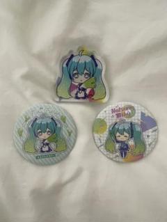 初音ミク 缶バッジ アクリルブロック