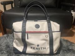 ZENITH ゼニス レザー ボストンバッグ ノベルティ ホワイト ネイビー