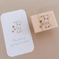 消しゴムはんこ　ふわうさちゃんとクッキーはんこ　持ち手付きのサムネイル