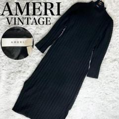 美品✨ Ameri PLAID SHEER TURTLE KNIT DRESS