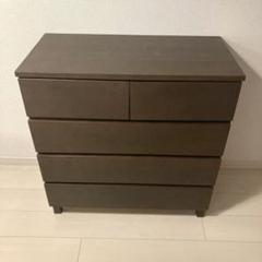 ★期間限定出品★ 【無印良品】タモ材　木製チェスト　ダークブラウン　幅80cm ☆期間限定出品☆ 【無印良品】タモ材 木製チェスト ダーク