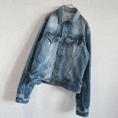 ライトオン　BackNumber　デニムジャケット　Gジャン　S　ダメージ加工