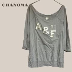 【アバクロンビー&フィッチ】Tシャツ カットソー 5分袖 Uネック ビッグロゴ