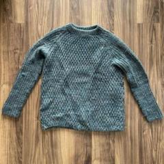knit brary パッチワークセーター M ネイビー系 knit brary パッチワークセーター M ネイビー系