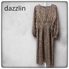 dazzlin ダズリン メルトアート フレア ワンピース ブラウン