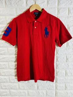 POLO ラルフローレン ビッグポニー ポロシャツ レッド Sサイズ(希少) POLO RALPH LAUREN - ポロラルフローレン ビッグポニー刺繍 半袖