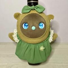 グリーン＊花柄A ラボット　LOVOT　服　ハンドメイド ラボット LOVOT ラボットの服ハンドメイド