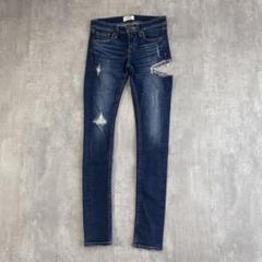 Z58 GYDA SIDE RIPPED スキニーデニム ダメージ ストレッチ SIDE RIPPED スキニーデニムパンツ[品番：MKSW0011960]｜GYDA