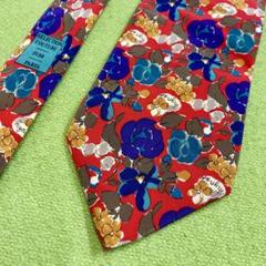 イタリア製 ジバンシー GIVENCHY tie ネクタイ 花びら 総柄