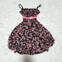 平成ギャル 姫ギャル 黒ピンク レースミニワンピース ma rs マーズ 姫ギャル Y2K ハート アリスタイム柄ワンピース