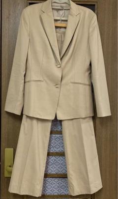 【極美品】NEWYORKER パンツスーツセットアップ　サイズ11AR　シルク 極美品！NEWYORKER シルクパンツスーツセットアップ 11号 グレー