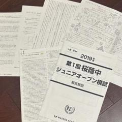 【貴重】NN桜蔭中オープン模試（第１～４回セット）早稲田アカデミー 2019年度 第1回 桜蔭中ジュニアオープン模試 問題・解答解説