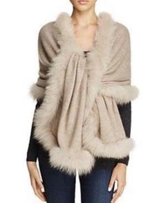 ＊専用＊ Max Mara　ピュアカシミヤ フォックスファートリムストール 専用＊ Max Mara ピュアカシミヤ フォックスファートリム