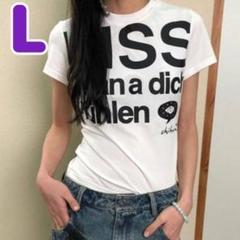 Tシャツ 白 Y2K 半袖 平成 チビT 英字Tシャツ グランジ 平成ギャル