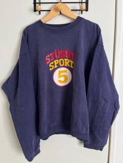 【希少】Stussy 青 トレーナー L 女の子向けプレゼント集結 トレーナー L コラボ Nike Stussy 青