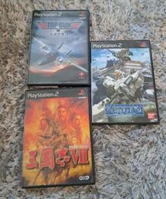 PlayStation2 ソフト　TOP GUN 三国志Ⅶ　GUNDAM　セット