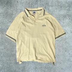 90s adidas 襟付きゴーリートップ ポロシャツ アイボリー ベージュ