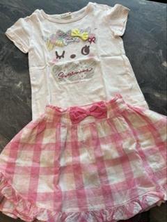 ニットプランナー【100】半袖Tシャツ&スカート