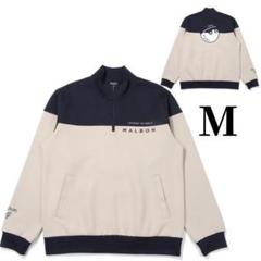 緑色L マルボンゴルフ モックネック トレーナー ハーフジップ
