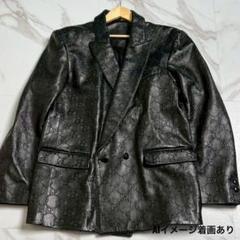 極美品 21AW⭐️GUCCI エンボスGG レザーテーラードジャケット 48