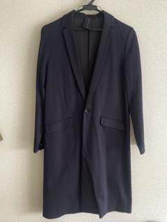 【美品】nitca ネイビー ロング丈　ジャケット　シングルボタン 美品】nitca ネイビー ロング丈ジャケットシングルボタン